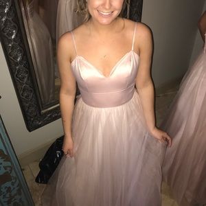 Mori Lee Madeline Gardner Satin and Tulle Dress